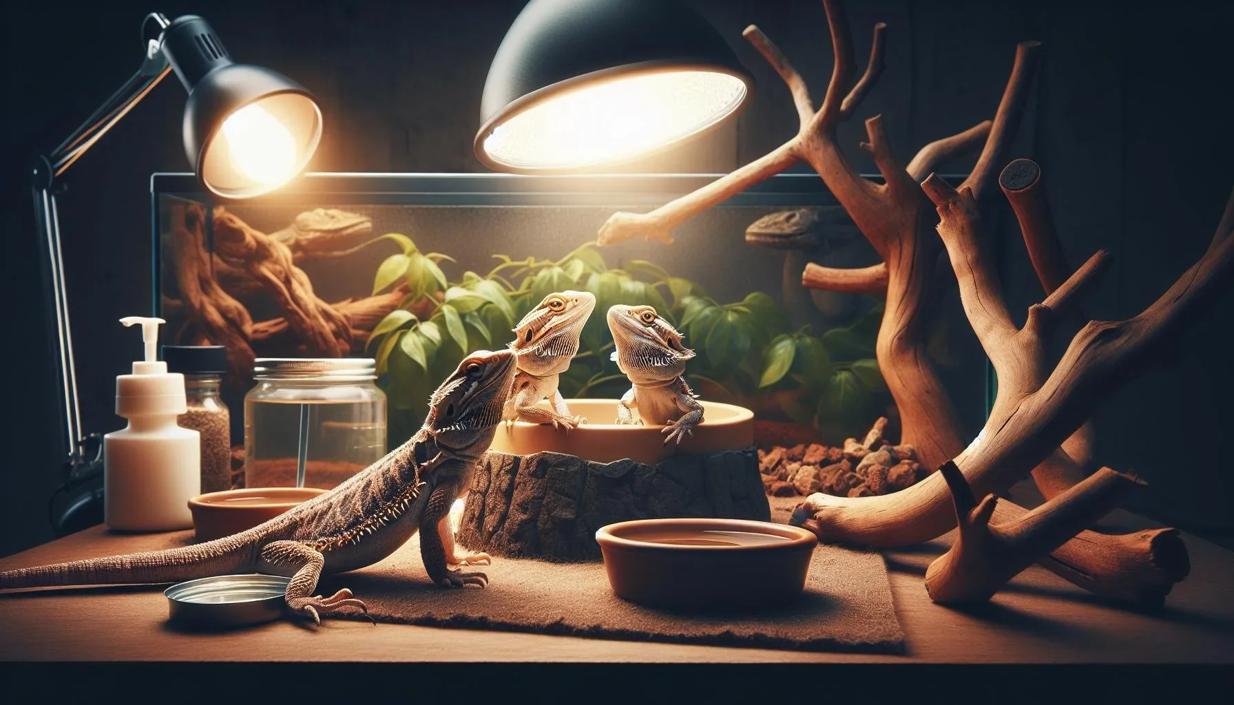 bearded dragon eating