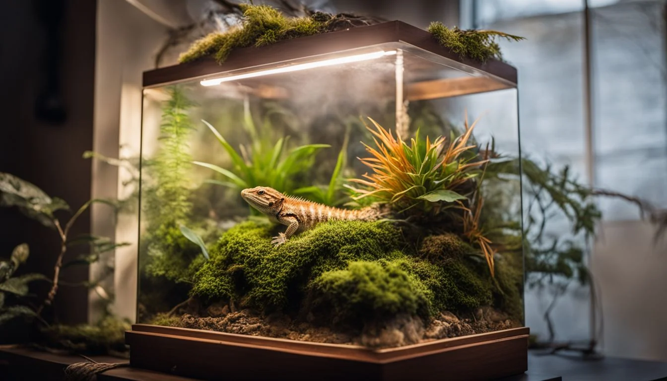 hatchling bearded dragon basking